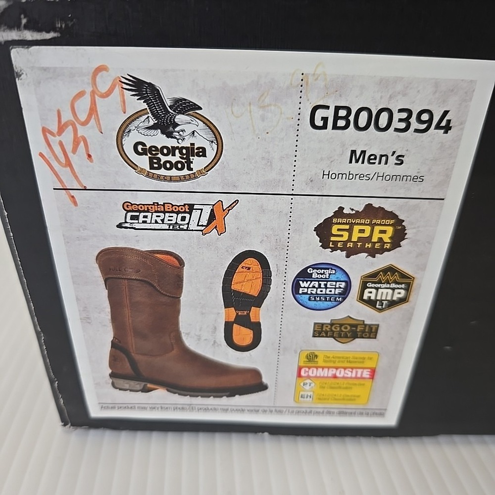 Georgia Boot Carbo-Tec LTX Waterproof Composite Toe Pull On Boot GB00394 10 W - Picture 7 of 8